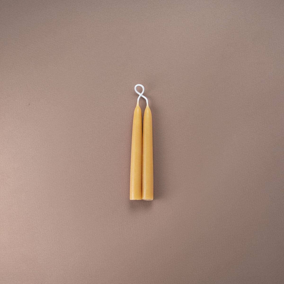 Pair of pure beeswax hand-dipped 12cm chime candles