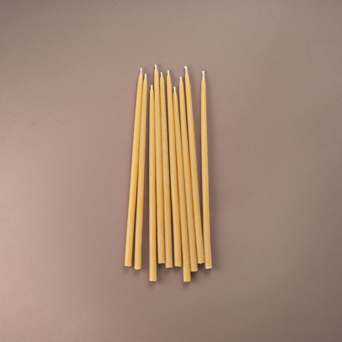 10 pack of 20cm pure beeswax hand-dipped celebration birthday candles